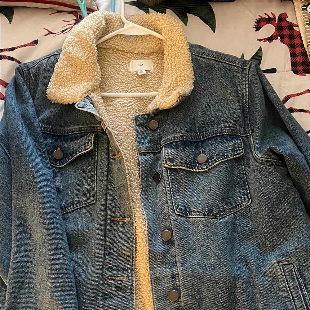 Sherpa lined denim jacket